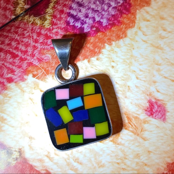 925 Sterling pendant multicolored - Picture 1 of 5